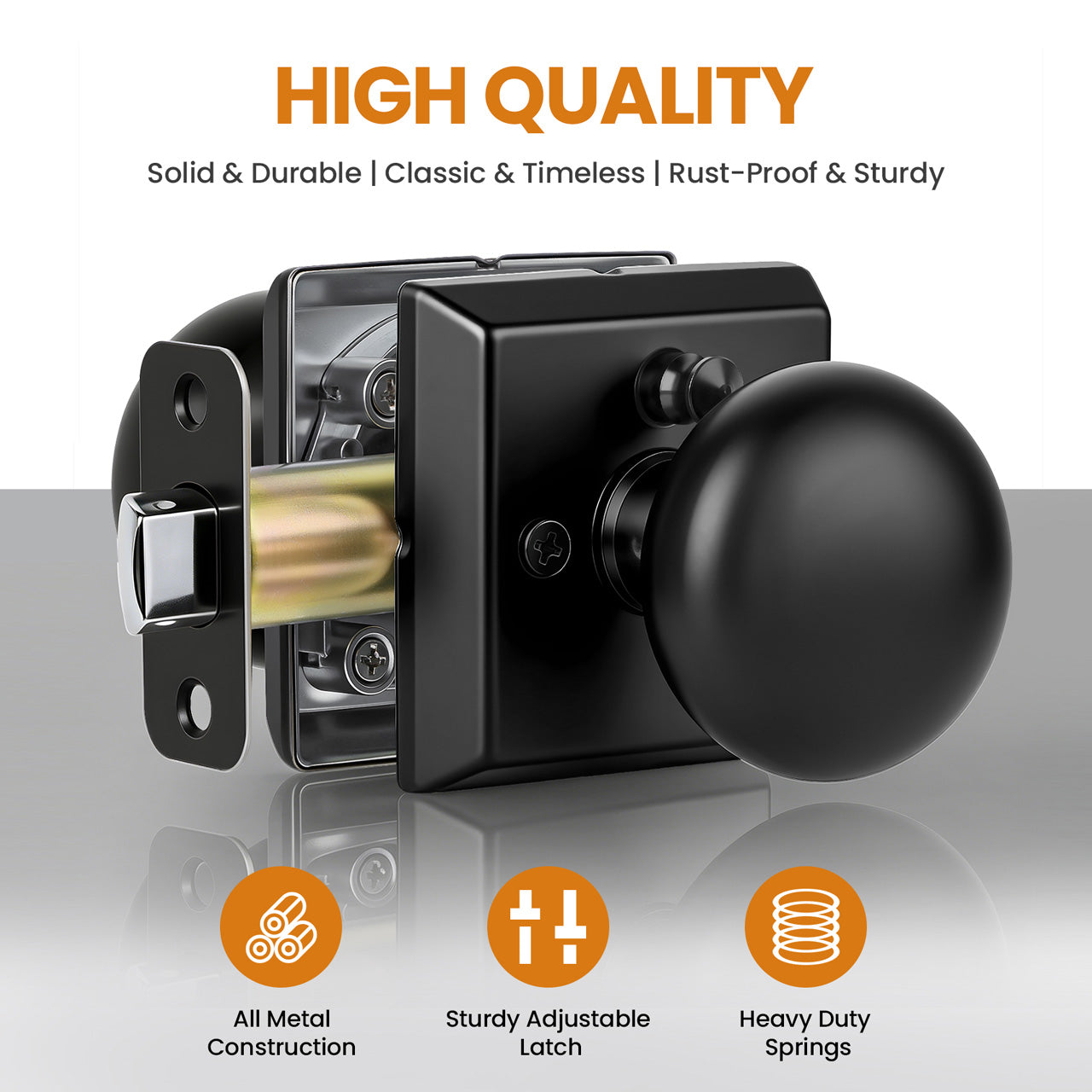 Modern Round Interior Door Knobs | Dummy, Passage & Privacy | SENY