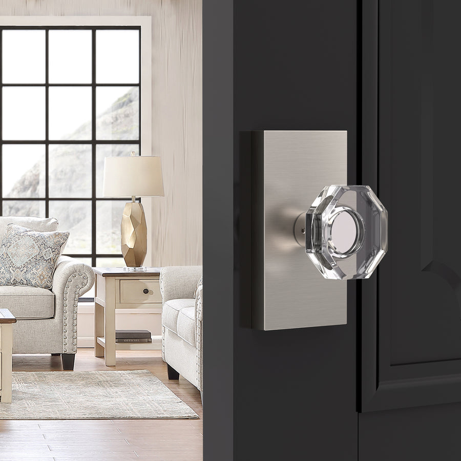 SENY Octagon Crystal Door Knob with Rectangular Backplate applicable scenario