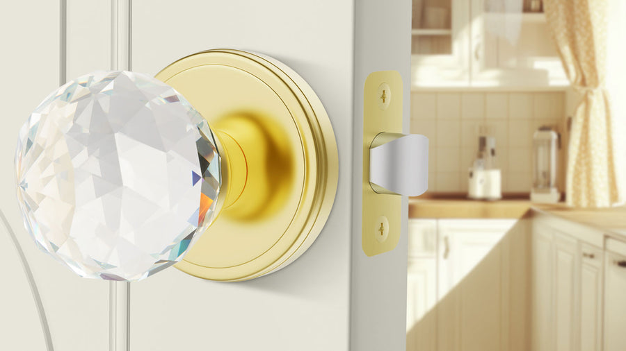 SENY Faceted Glass Door Knob with Round Rosette for Interior Doors applicable scenario