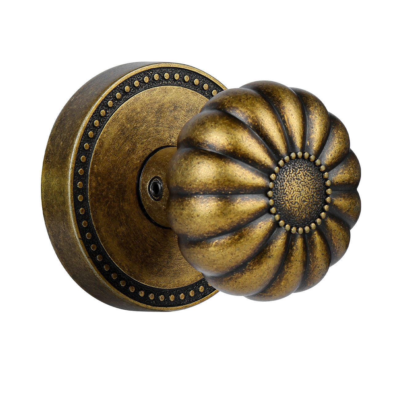 SENY Privacy Door Knob for Bedroom & Bathroom, Vintage Pumpkin Style
