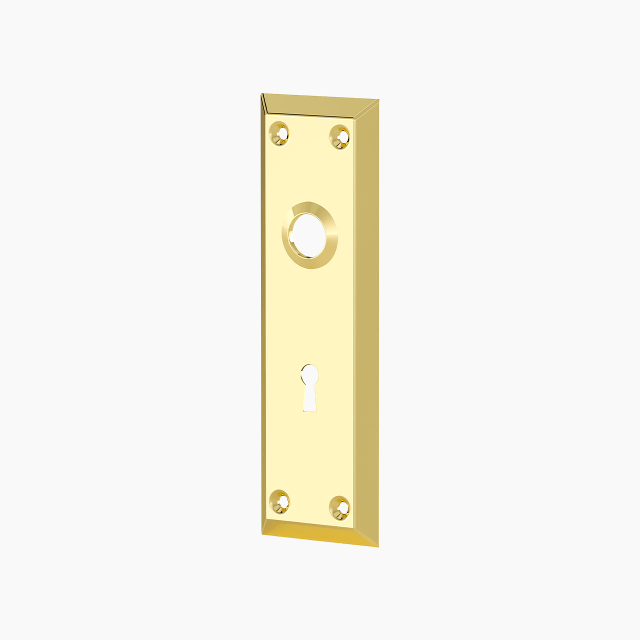SENY Beveled Rectangular Mortise Door Plate – Decorative Escutcheon Backplate for Interior Doors (2 Pack)