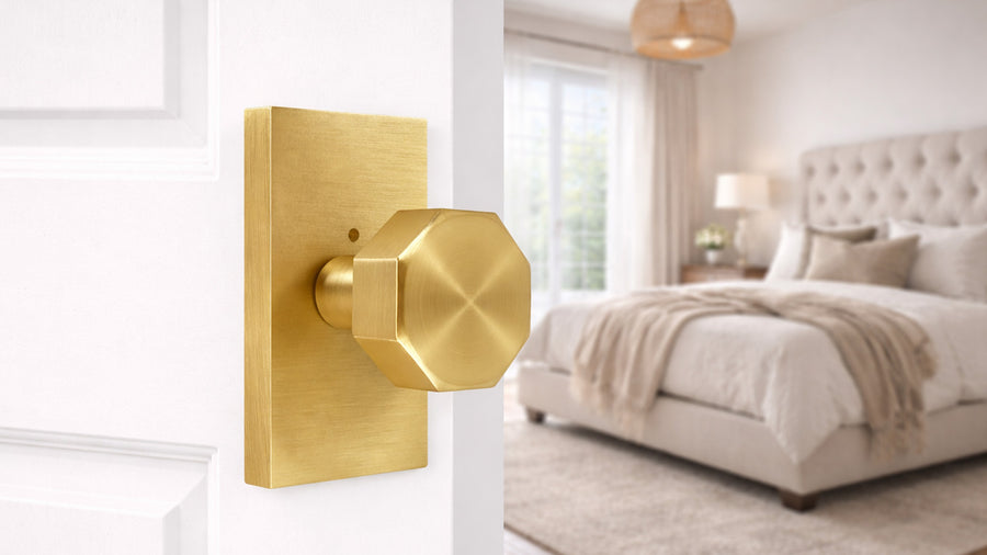 SENY Decorative Door Knobs with Modern Octagon Metal Knob & Rectangular Backplate applicable scenario