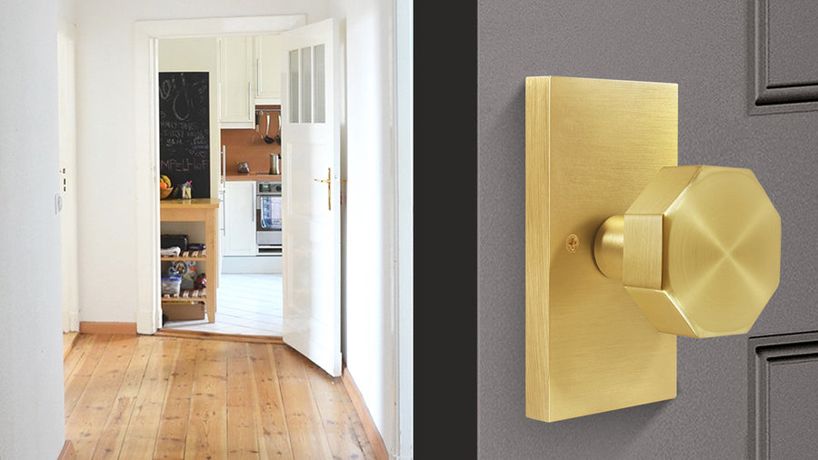 SENY Decorative Door Knobs with Modern Octagon Metal Knob & Rectangular Backplate applicable scenario