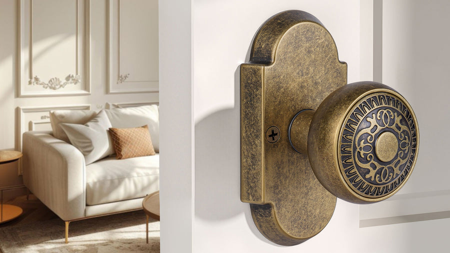 SENY Antique Style Door Knob with Arched Plate, Privacy/Passage/Dummy applicable scenario