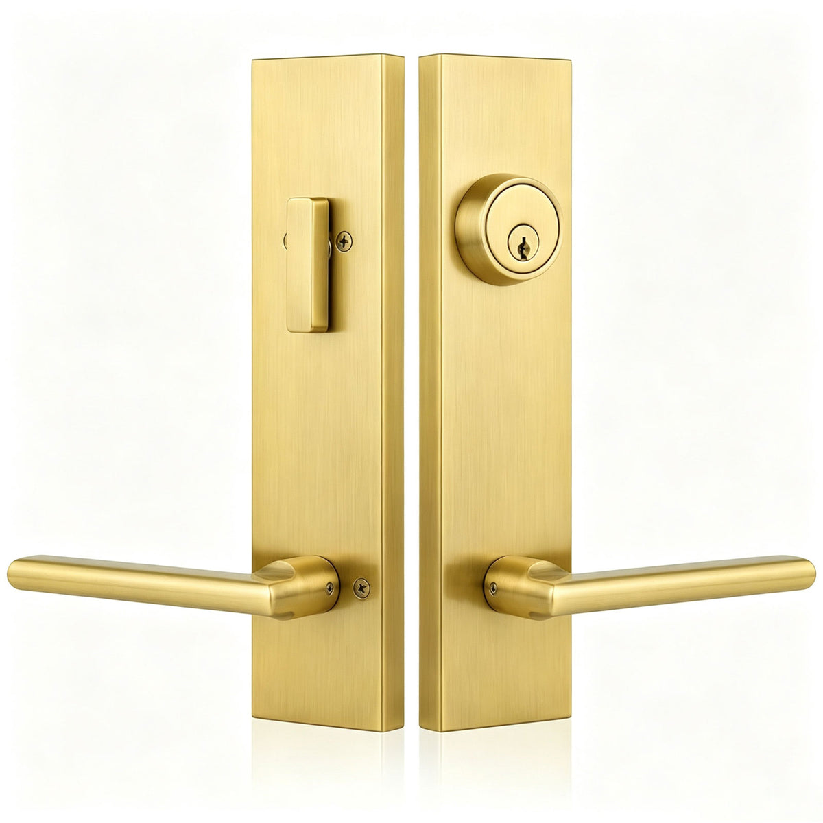 SENY Modern Front Door Handle Set with Deadbolt, Single & Double Entry Door Handleset for Exterior Front Doors