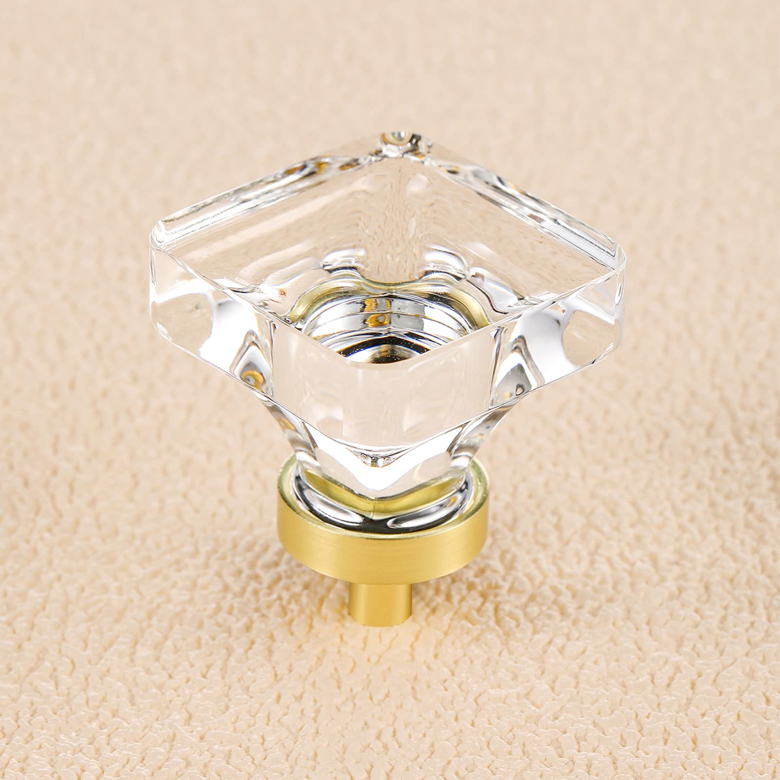 SENY Square Crystal Cabinet Knobs – Glass Drawer Knobs