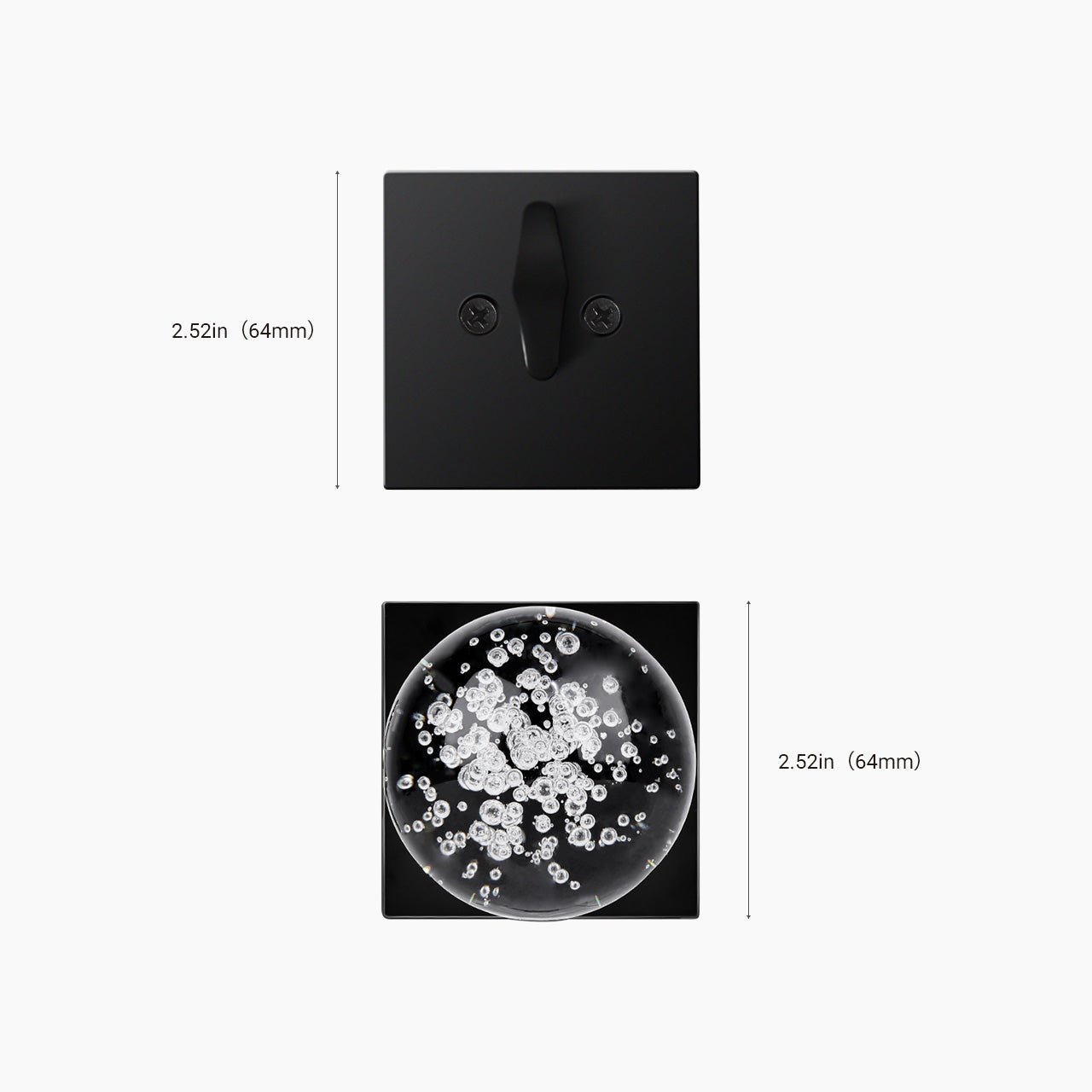 SENY Crystal Entry Door Set with Ball Crystal Knob & Deadbolt