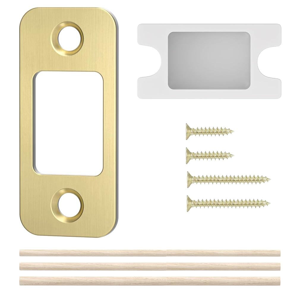 SENY Deadbolt Strike Plate Replacement – Door Latch Strike Plate for Misaligned Doors