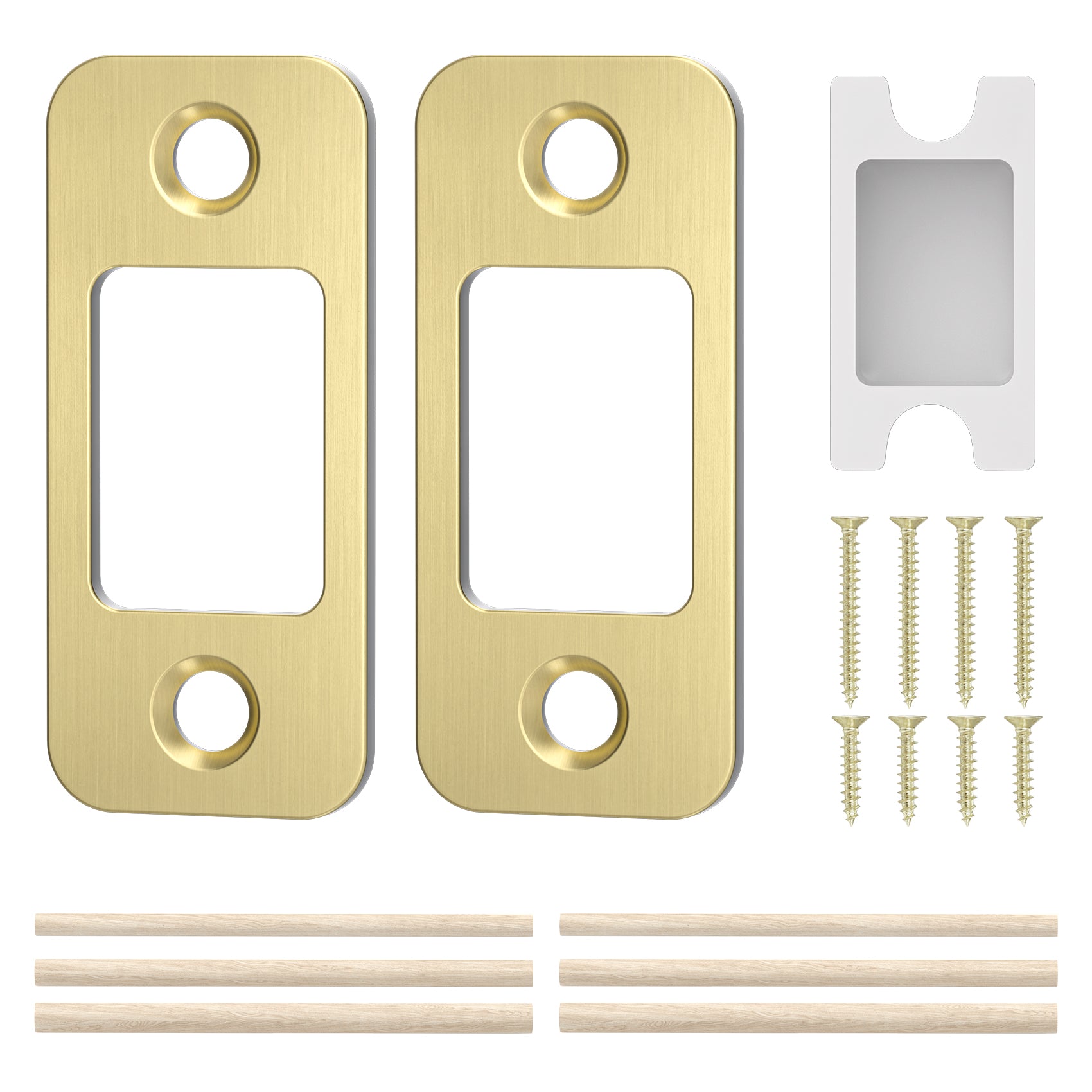 SENY Deadbolt Strike Plate Replacement – Door Latch Strike Plate for Misaligned Doors