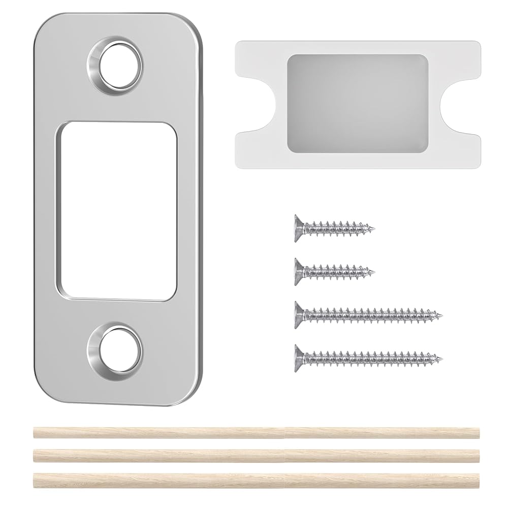 SENY Deadbolt Strike Plate Replacement – Door Latch Strike Plate for Misaligned Doors