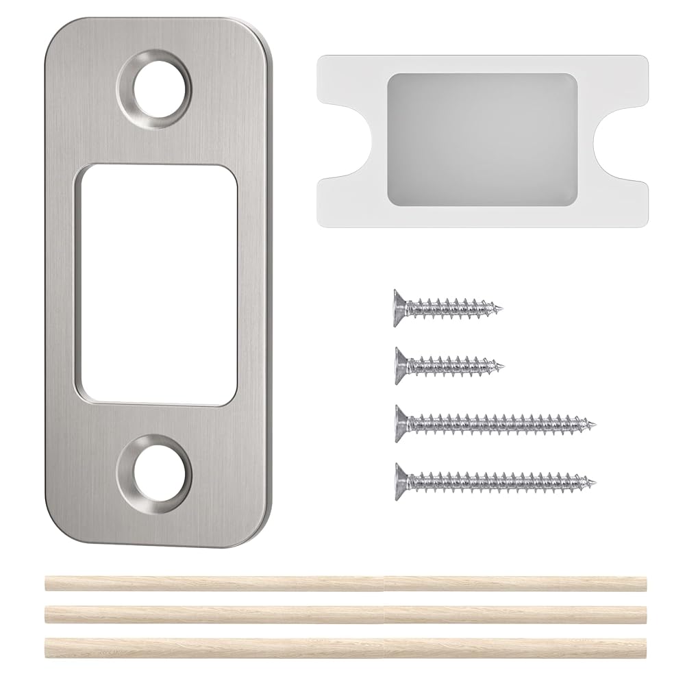 SENY Deadbolt Strike Plate Replacement – Door Latch Strike Plate for Misaligned Doors