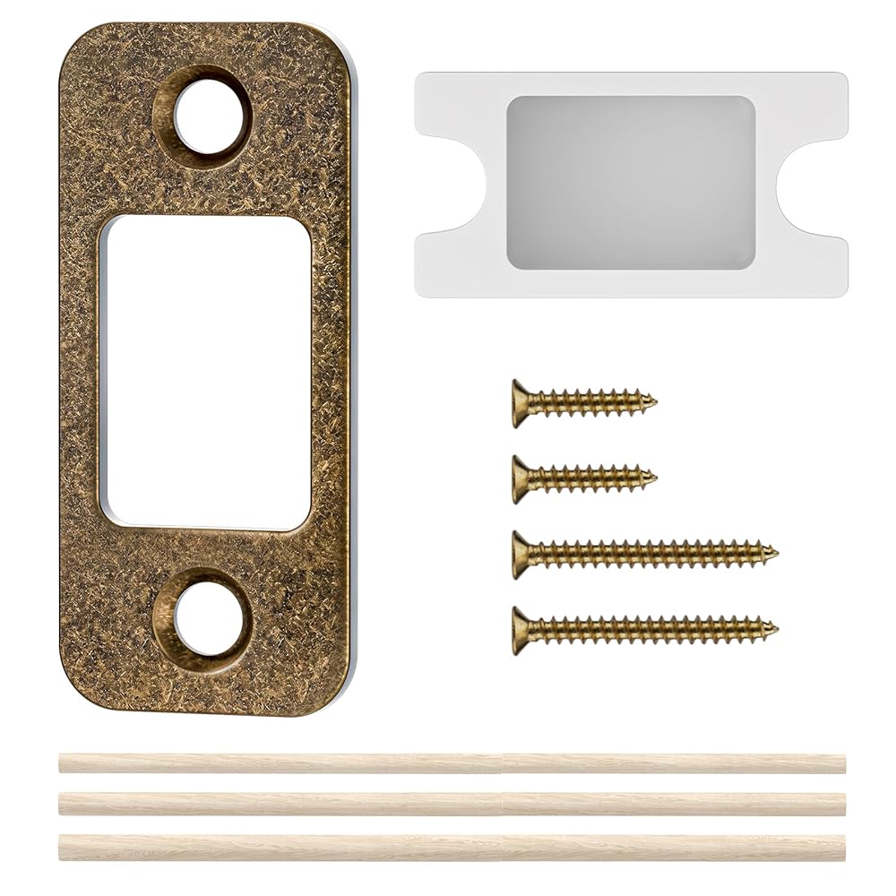 SENY Deadbolt Strike Plate Replacement – Door Latch Strike Plate for Misaligned Doors
