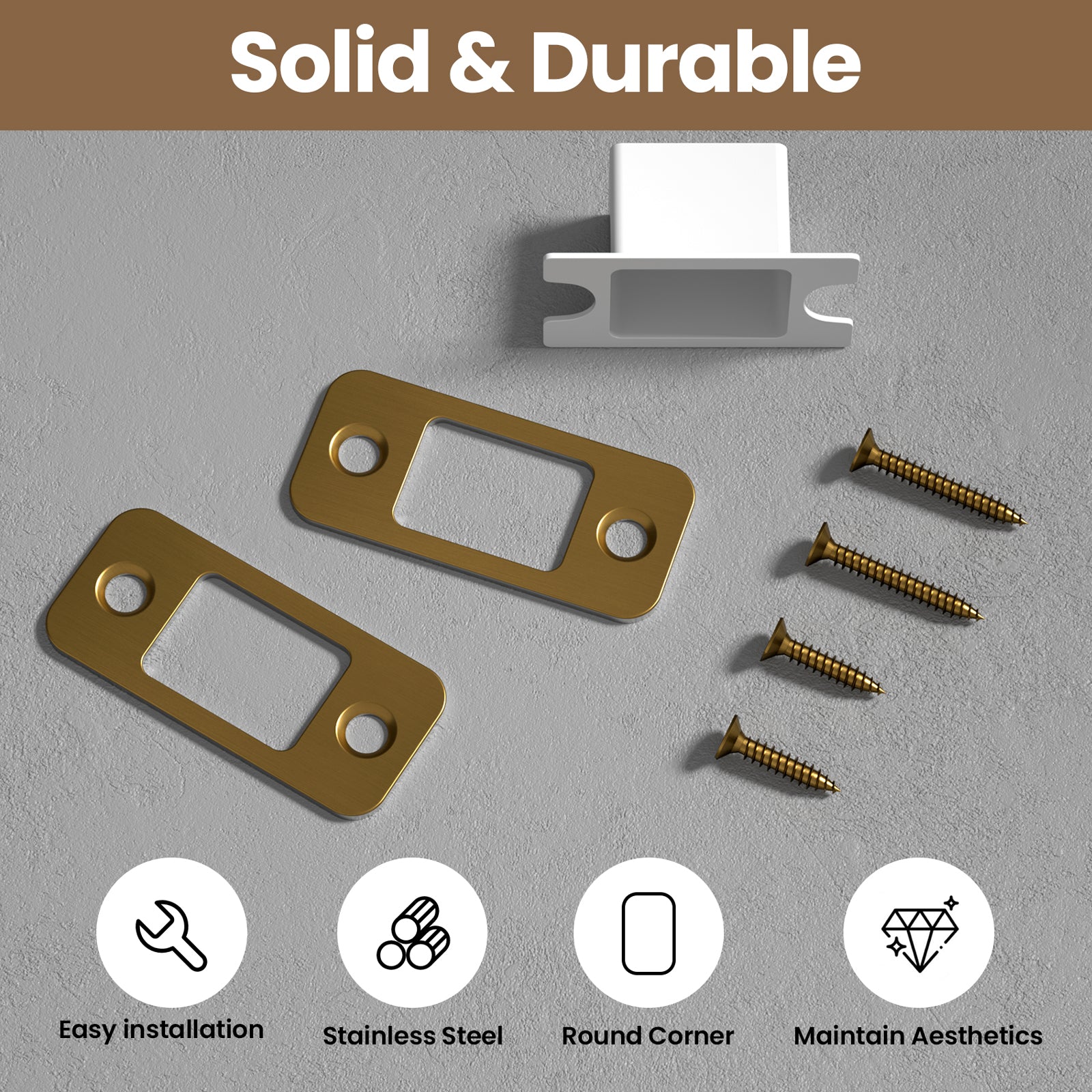 SENY Deadbolt Strike Plate Replacement – Door Latch Strike Plate for Misaligned Doors