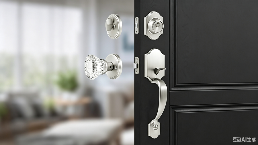 SENY Entry Door Knob Set with Deadbolt – Gold Front Door Handle Set with Crystal Knob applicable scenario