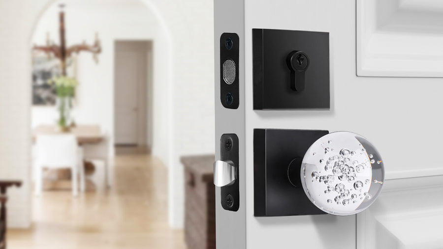 SENY Crystal Entry Door Set with Round Crystal Passage Knob & Deadbolt applicable scenario