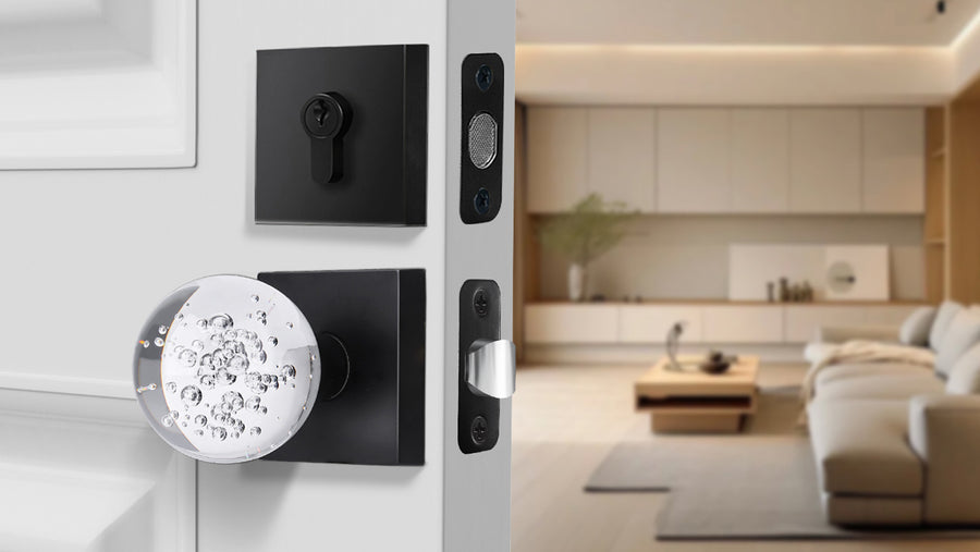 SENY Crystal Entry Door Set with Round Crystal Passage Knob & Deadbolt applicable scenario
