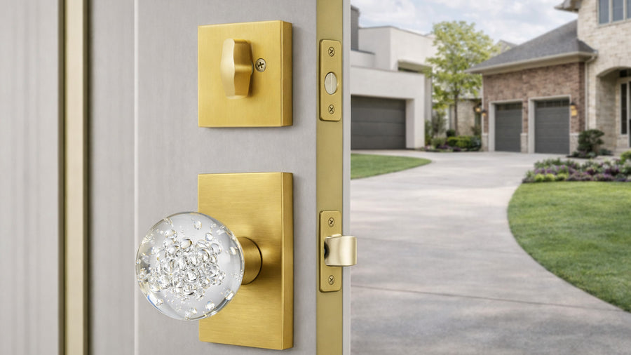 SENY Crystal Entry Door Set with Round Crystal Passage Knob & Deadbolt applicable scenario