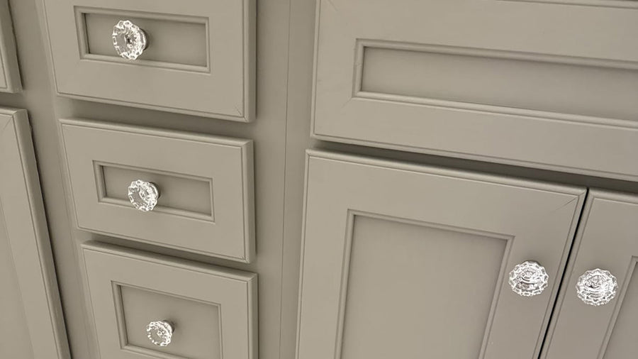 Floral Crystal Cabinet Knobs – Vintage Glass Drawer Knobs for Kitchen, Dresser & Furniture (4 Pack) applicable scenario
