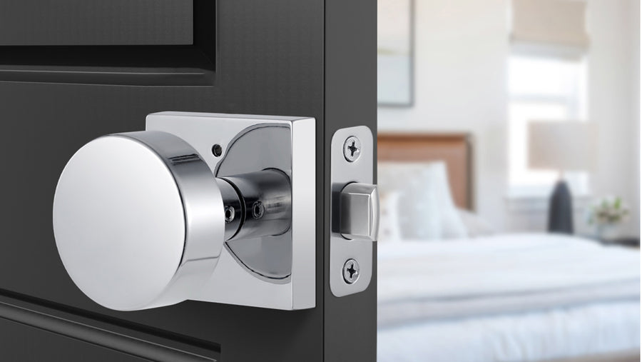 SENY Modern Interior Door Knobs with Round Metal Knob & Square Rosette applicable scenario