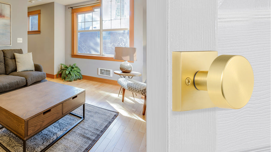 SENY Modern Interior Door Knobs with Round Metal Knob & Square Rosette applicable scenario