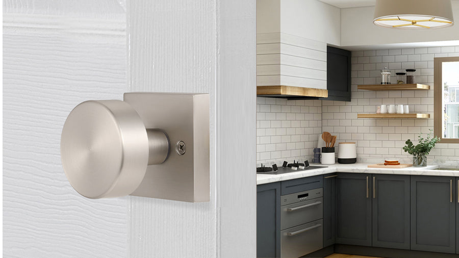 SENY Modern Interior Door Knobs with Round Metal Knob & Square Rosette applicable scenario