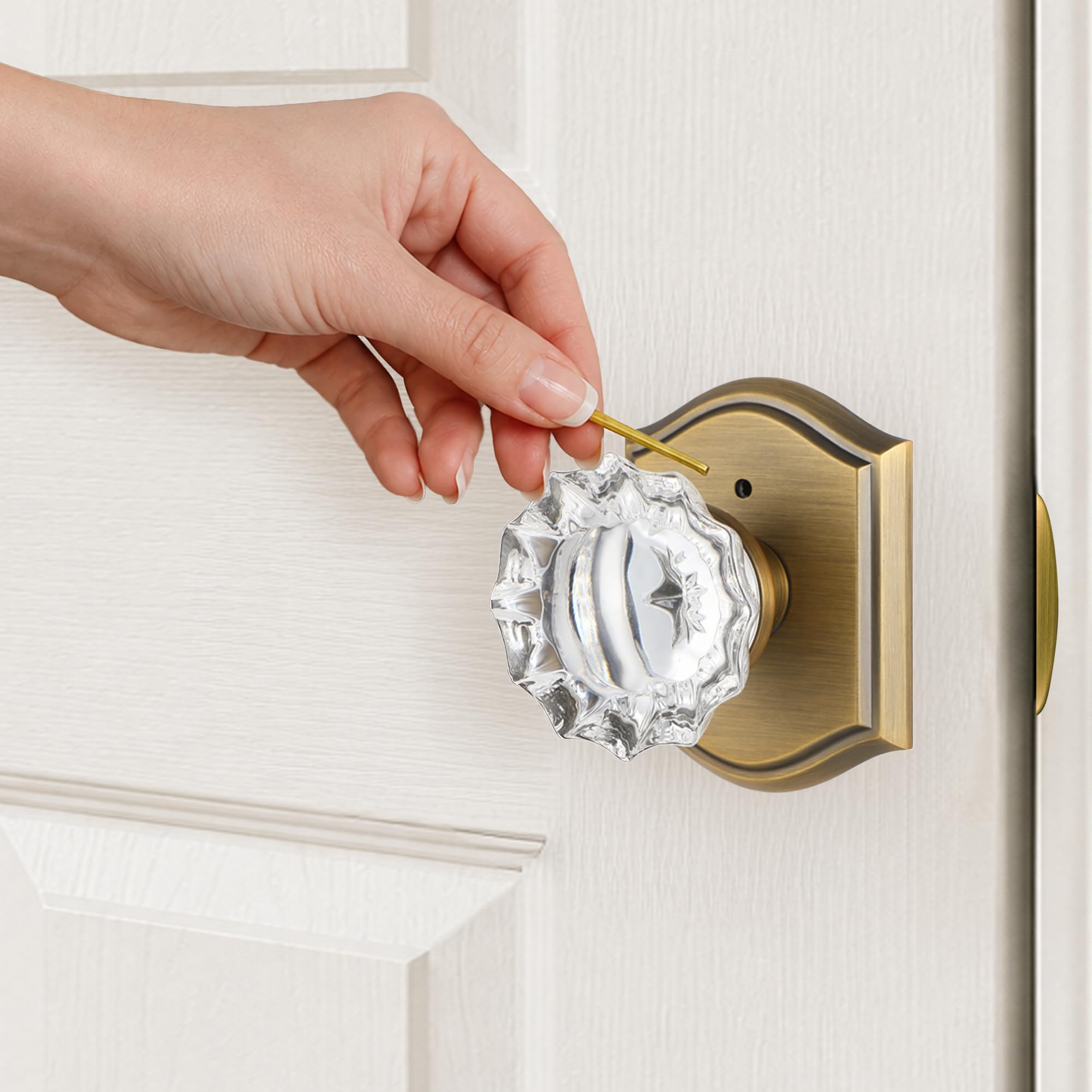 SENY Interior Door Privacy Lock Emergency Key Replacement – Push-Type Privacy Door Knob Spare Keys