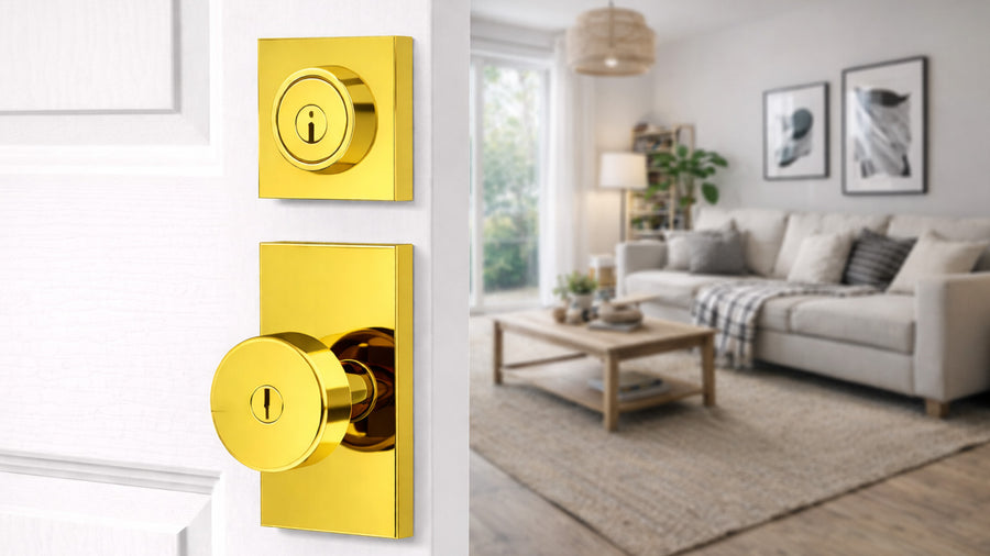 SENY Entry Door Knob Set with Deadbolt – Keyed Alike Front Door Lock with Round Knob applicable scenario