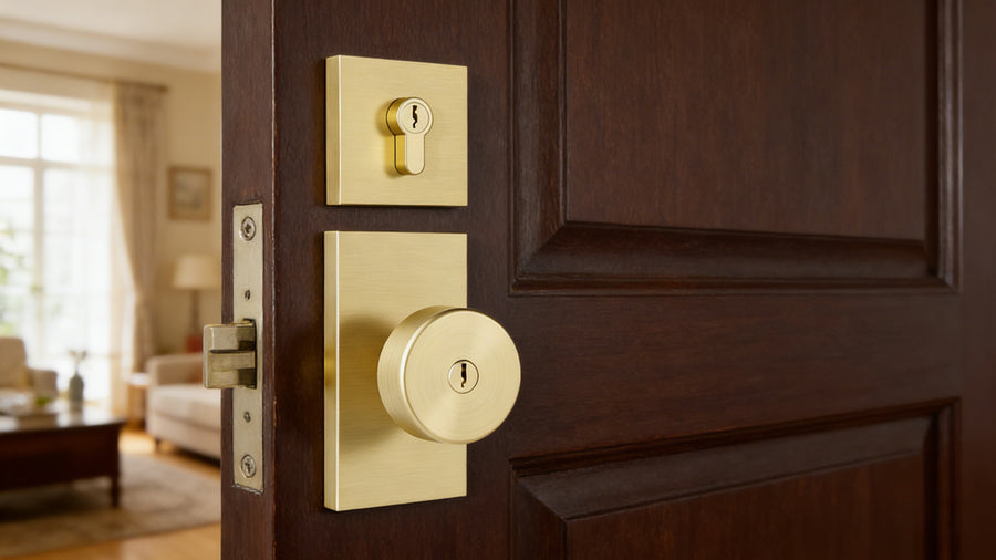 SENY Entry Door Knob Set with Deadbolt – Keyed Alike Front Door Lock with Round Knob applicable scenario