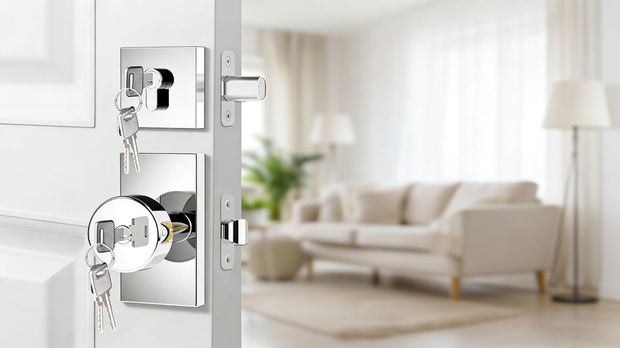 SENY Entry Door Knob Set with Deadbolt – Keyed Alike Front Door Lock with Round Knob applicable scenario