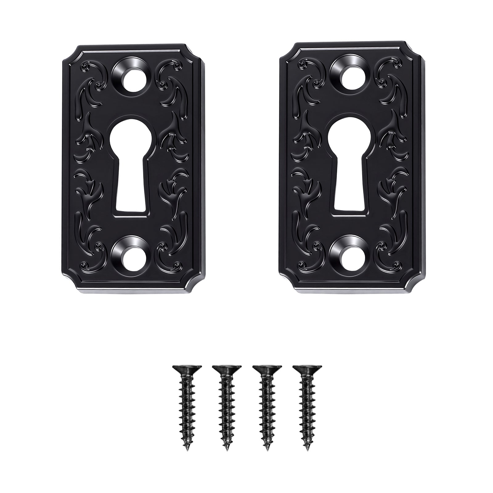SENY Vintage Keyhole Door Escutcheon Plates – Decorative Backplates for Mortise & Rim Lock Hardware