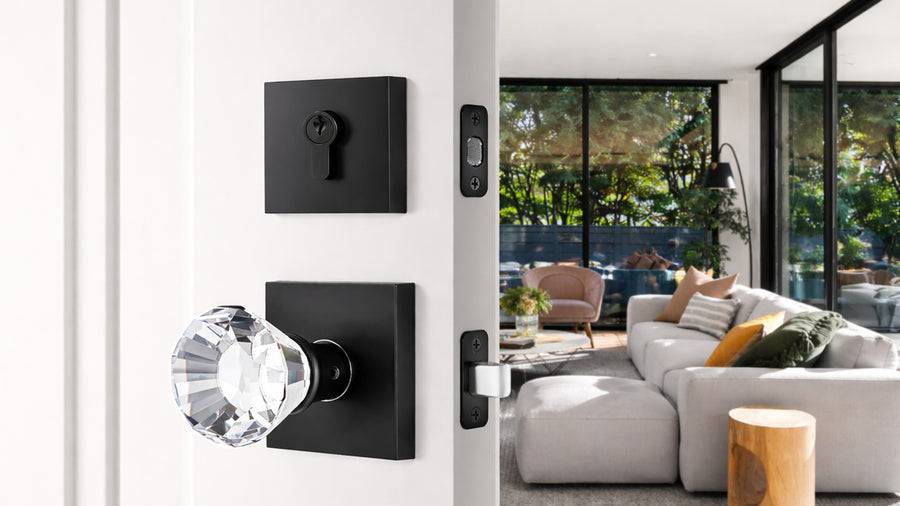 SENY Luxury Crystal Entry Door Set with Faceted Crystal Passage Knob & Deadbolt applicable scenario
