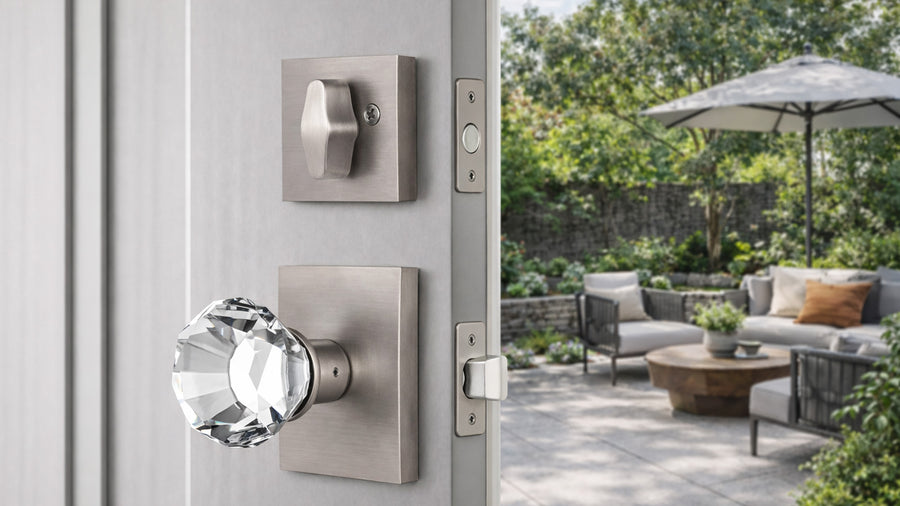 SENY Luxury Crystal Entry Door Set with Faceted Crystal Passage Knob & Deadbolt applicable scenario