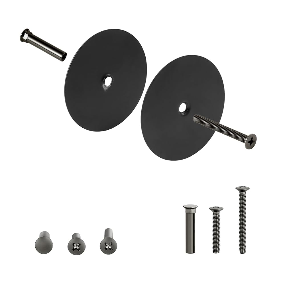 SENY Door Hole Cover Plate – Round Metal Deadbolt Hole Filler for Interior & Exterior Doors (2-5/8")