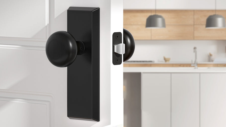 SENY Interior Door Knob with Rectangular Backplate for Modern Interior Doors applicable scenario