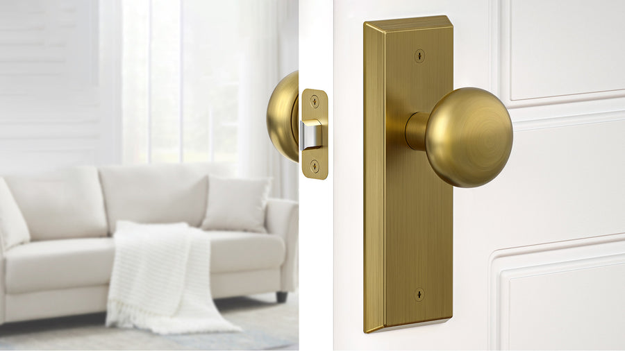 SENY Interior Door Knob with Rectangular Backplate for Modern Interior Doors applicable scenario