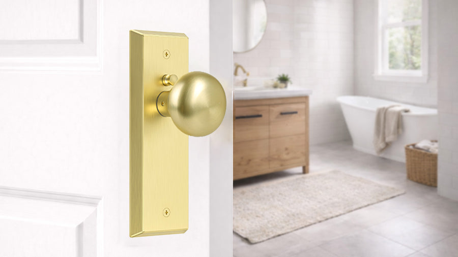 SENY Interior Door Knob with Rectangular Backplate for Modern Interior Doors applicable scenario