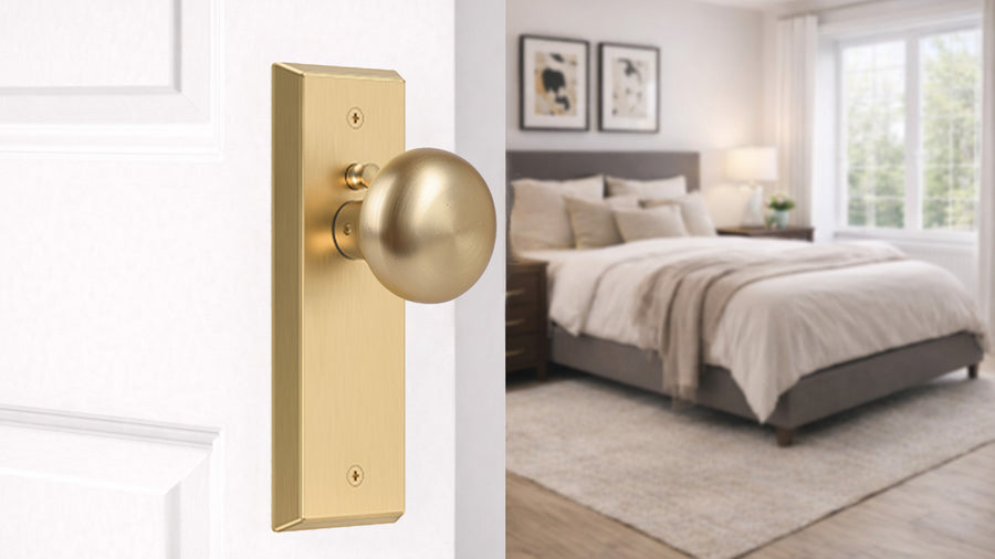 SENY Interior Door Knob with Rectangular Backplate for Modern Interior Doors applicable scenario
