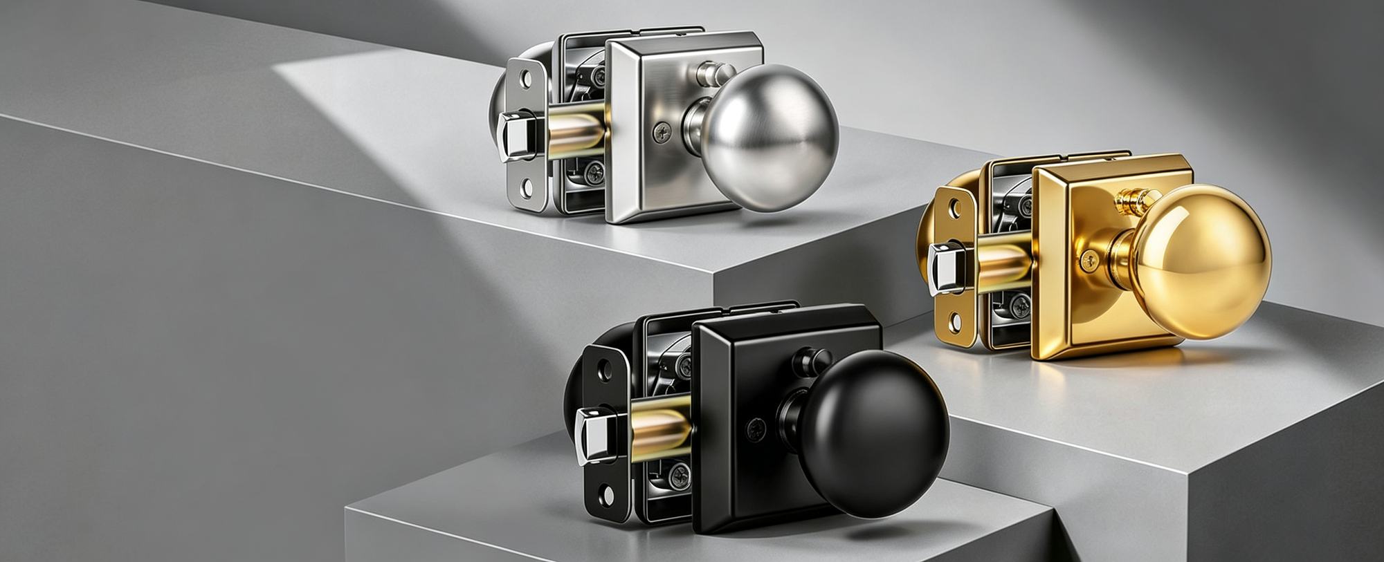 Modern Round Interior Door Knobs | Dummy, Passage & Privacy | SENY