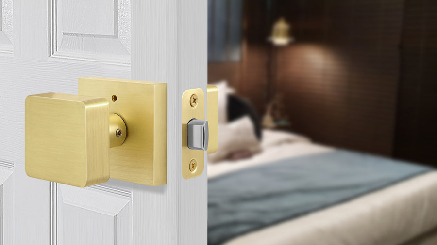SENY Modern Metal Square Door Knobs with Square Rosette applicable scenario