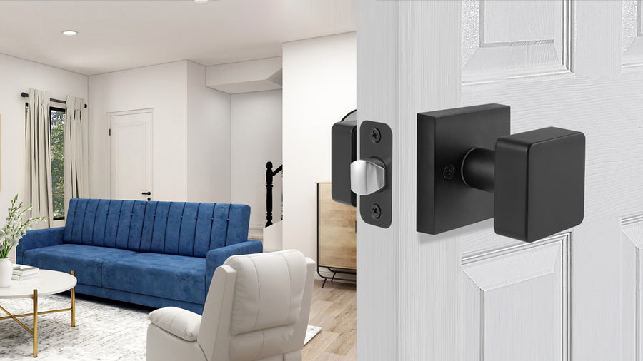 SENY Modern Metal Square Door Knobs with Square Rosette applicable scenario
