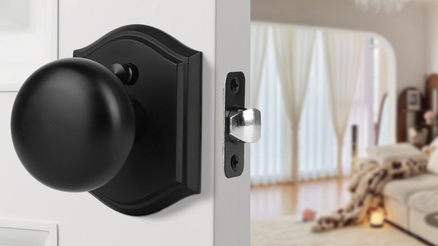SENY Mushroom Door Knob with Arched Rosette, 3 Functions, 5 Finishes applicable scenario