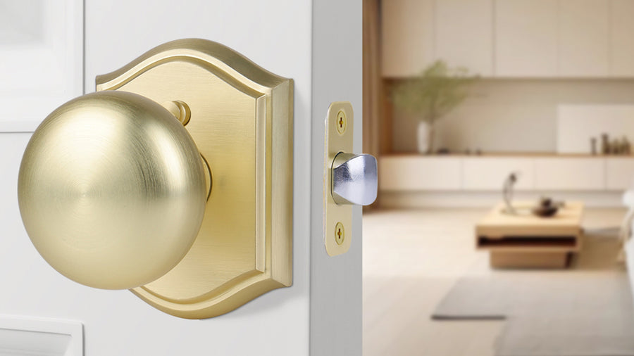 SENY Mushroom Door Knob with Arched Rosette, 3 Functions, 5 Finishes applicable scenario