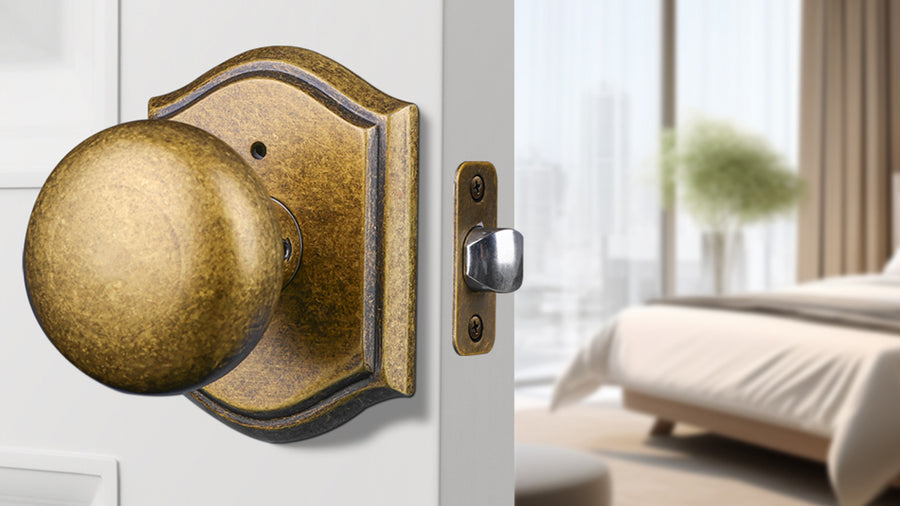 SENY Mushroom Door Knob with Arched Rosette, 3 Functions, 5 Finishes applicable scenario
