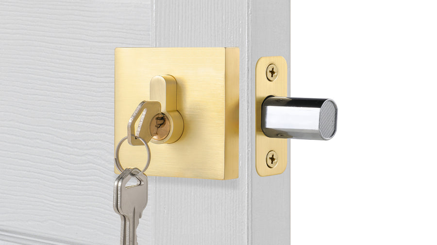 SENY Square Single Cylinder Deadbolt Lock, Low-Profile Design for Interior & Exterior Doors applicable scenario
