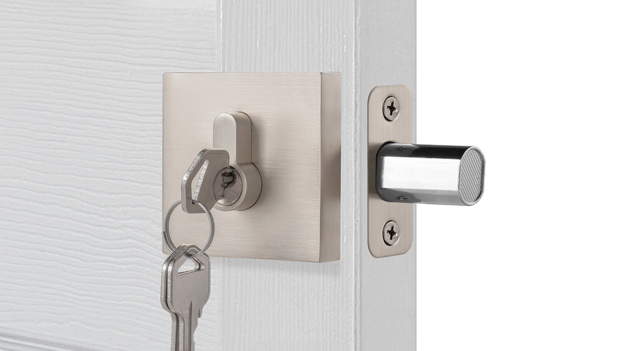 SENY Square Single Cylinder Deadbolt Lock, Low-Profile Design for Interior & Exterior Doors applicable scenario
