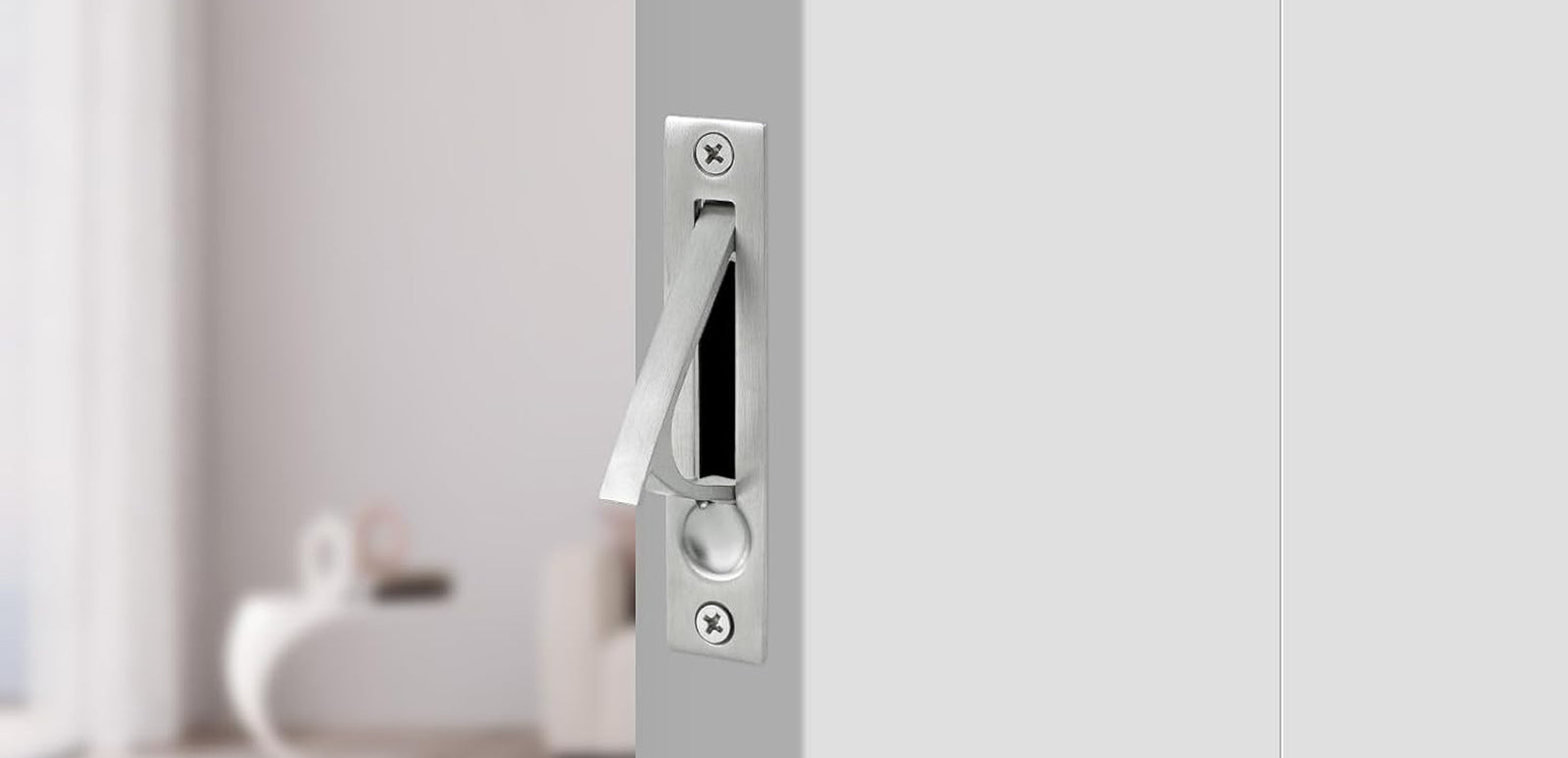 SENY Pocket Door Edge Pull – Recessed Pop Out Edge Pull for Sliding Pocket Doors