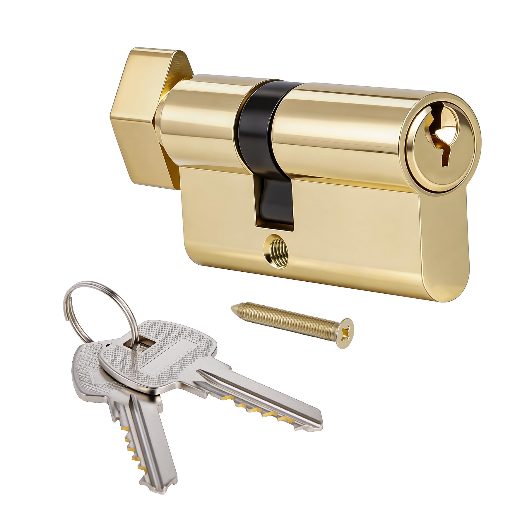 SENY Euro Profile Lock Cylinder Replacement for Storm Doors with Thumb Turn & Keys