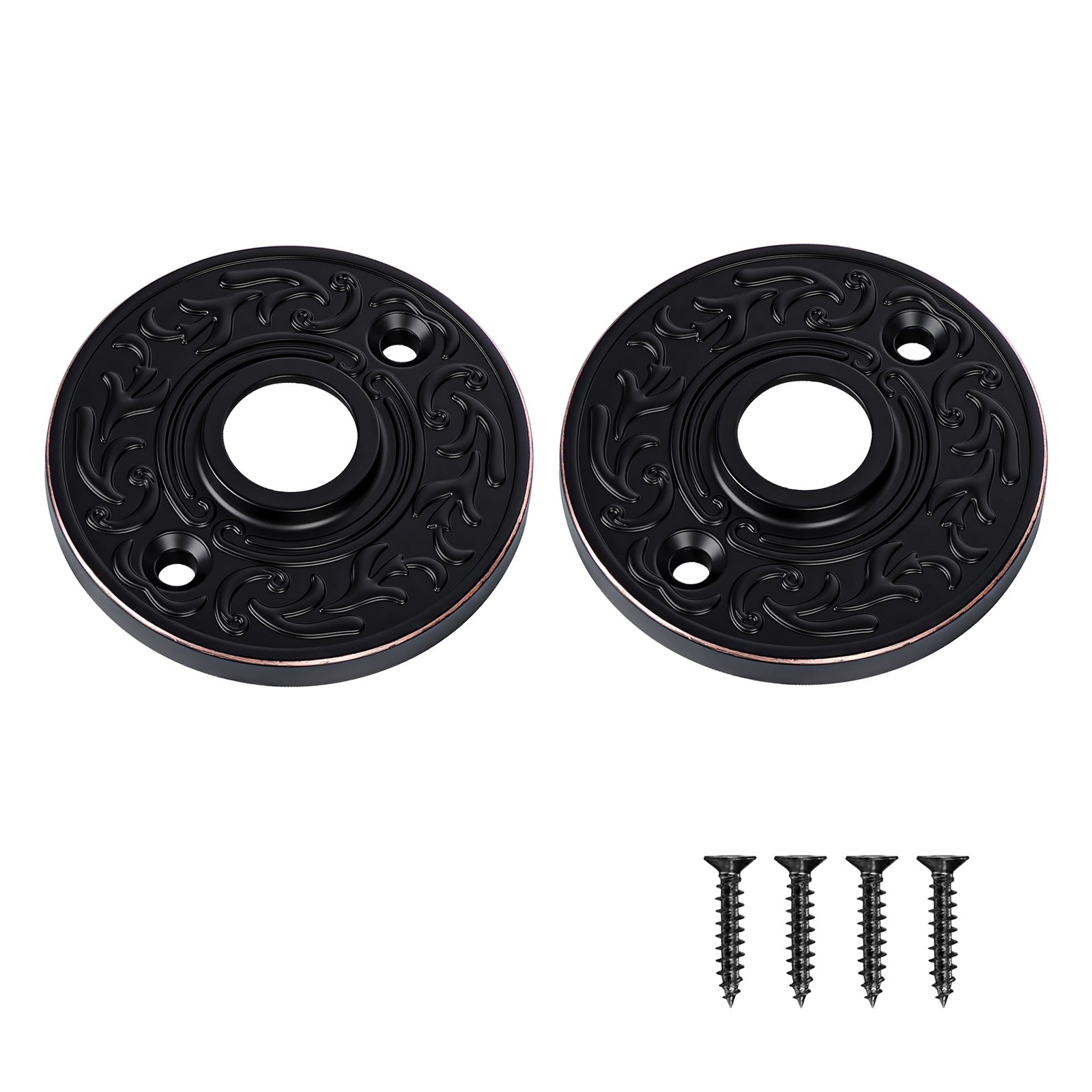 SENY Vintage Round Door Knob Rosette Plates – Decorative Escutcheon Backplates for Mortise & Rim Locks