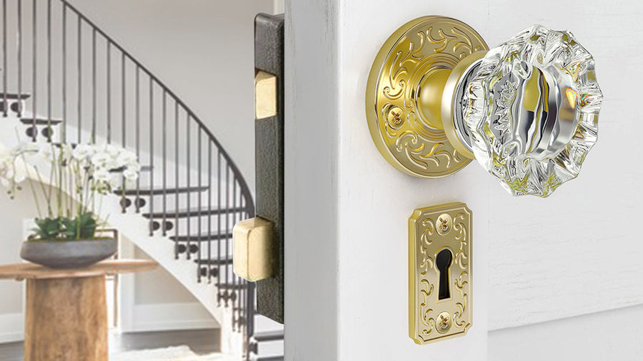 SENY Vintage Round Door Knob Rosette Plates – Decorative Escutcheon Backplates for Mortise & Rim Locks applicable scenario