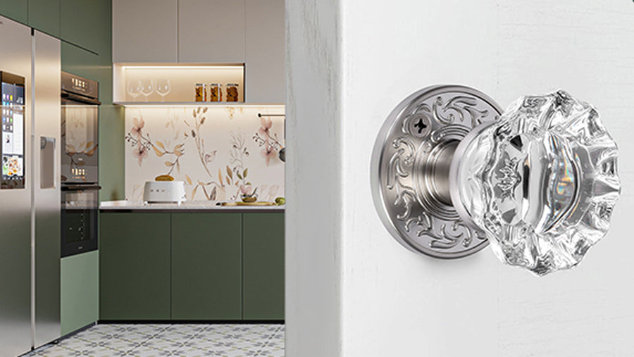 SENY Vintage Round Door Knob Rosette Plates – Decorative Escutcheon Backplates for Mortise & Rim Locks applicable scenario